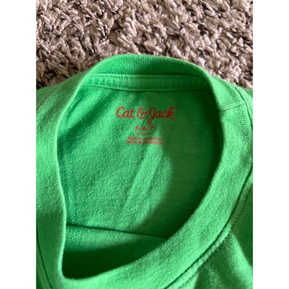 Cat & Jack Boys Green Skating Octopus Long Sleeve Tee Size 6/7 - Picture 3 of 6